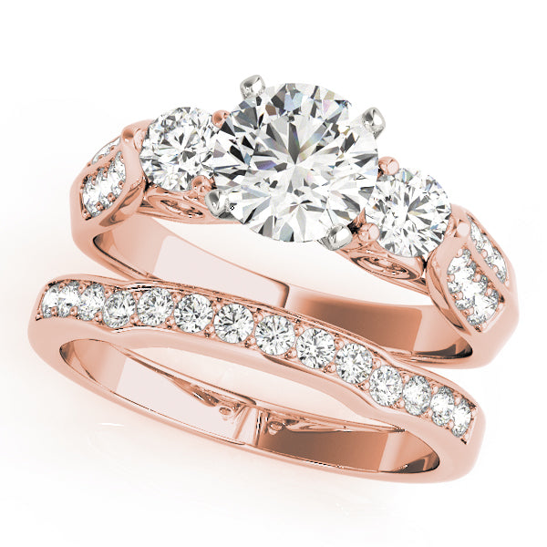 Engagement Rings 3 Stone Round - TN50418-E