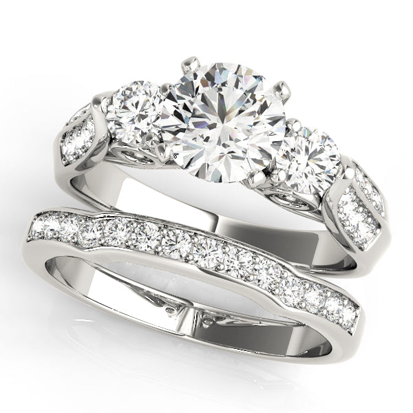 Engagement Rings 3 Stone Round - TN50418-E