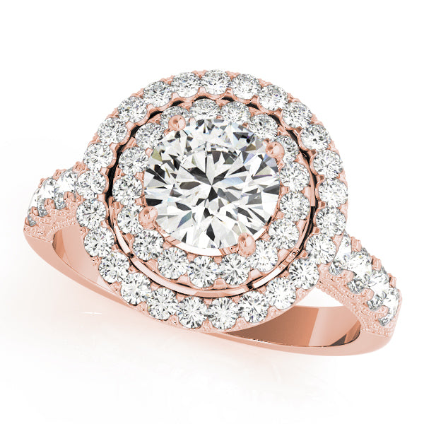 Engagement Rings Halo Round - TN50424-E