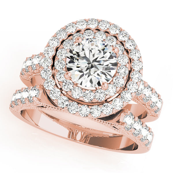 Engagement Rings Halo Round - TN50424-E