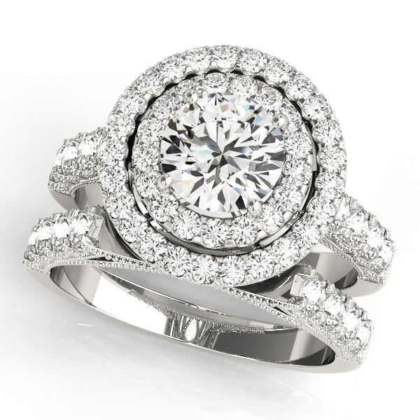 Engagement Rings Halo Round - TN50424-E