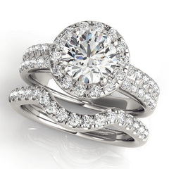 Engagement Rings Halo Round - TN50425-E