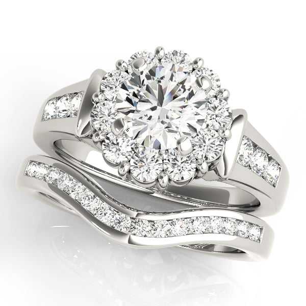 Engagement Rings Halo Round - TN50455-E