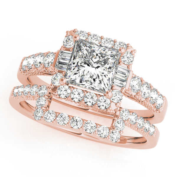 Engagement Rings Halo Square & Cushion - TN50459-E