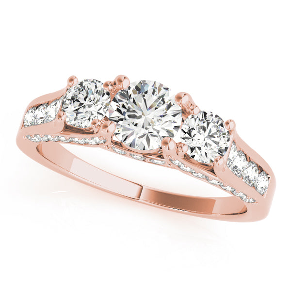 Engagement Rings 3 Stone Round - TN50470-E