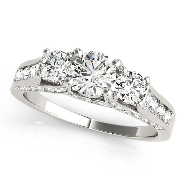 Engagement Rings 3 Stone Round - TN50470-E