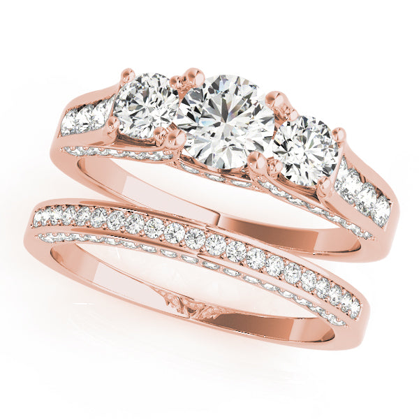 Engagement Rings 3 Stone Round - TN50470-E