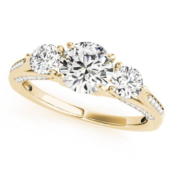 Engagement Rings 3 Stone Round - TN50477-E