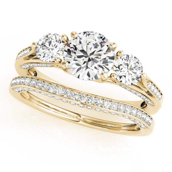 Engagement Rings 3 Stone Round - TN50477-E