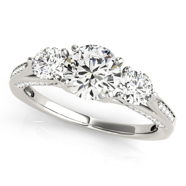 Engagement Rings 3 Stone Round - TN50477-E