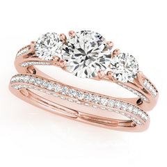 Engagement Rings 3 Stone Round - TN50477-E
