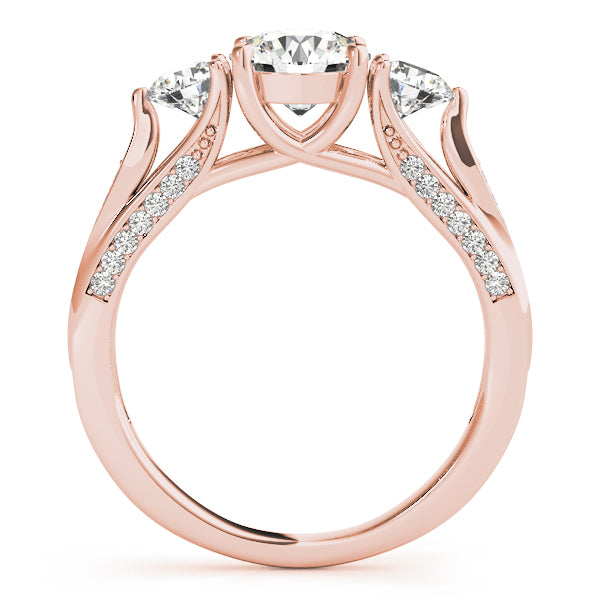 Engagement Rings 3 Stone Round - TN50477-E