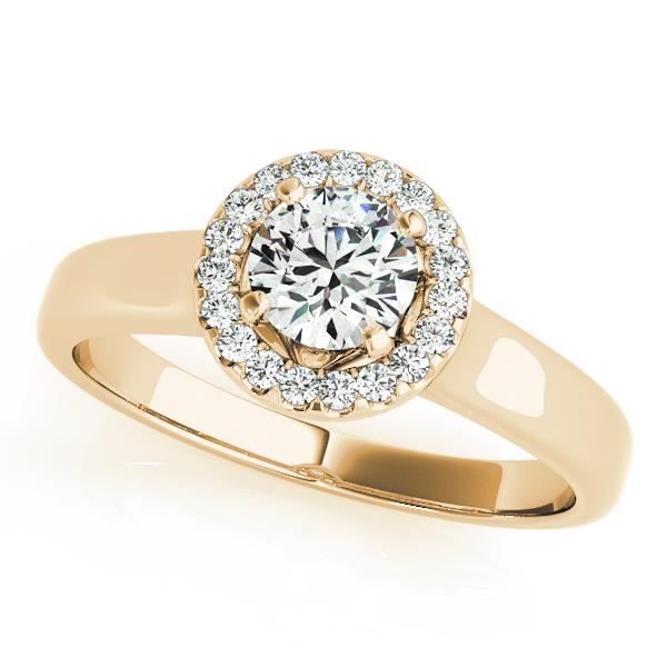 Engagement Rings Halo Round - TN50489-E