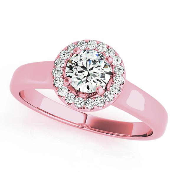 Engagement Rings Halo Round - TN50489-E