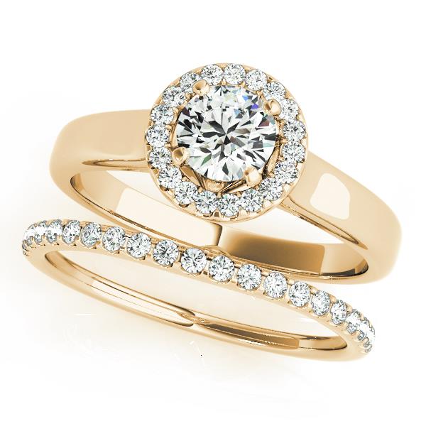 Engagement Rings Halo Round - TN50489-E