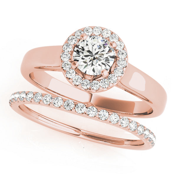 Engagement Rings Halo Round - TN50489-E