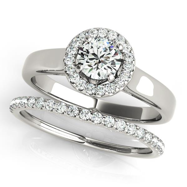 Engagement Rings Halo Round - TN50489-E