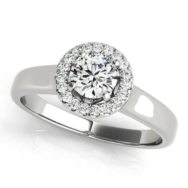 Engagement Rings Halo Round - TN50489-E