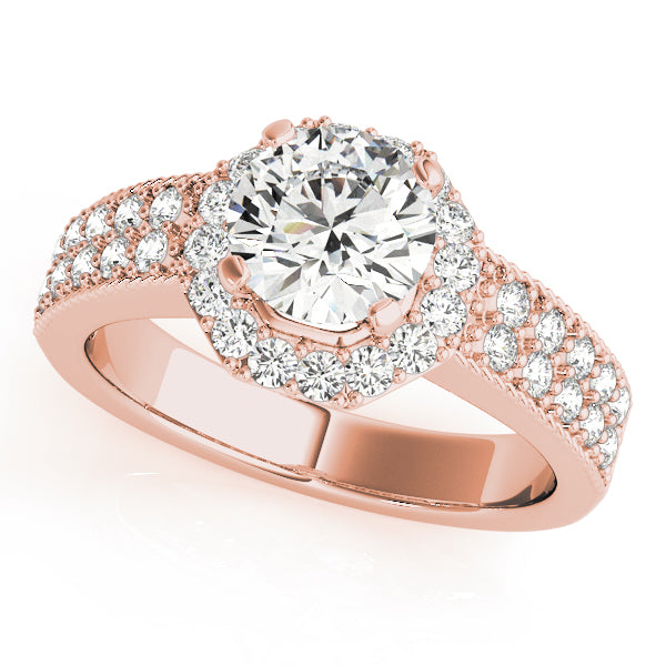 Engagement Rings Halo Round - TN50494-E