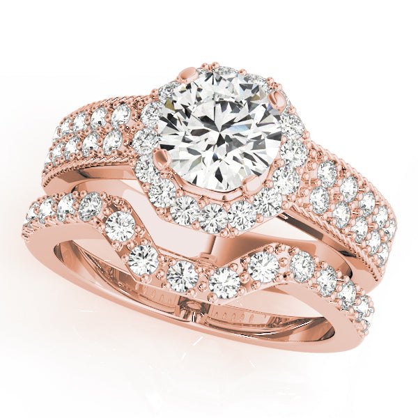 Engagement Rings Halo Round - TN50494-E