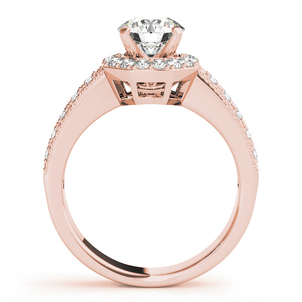Engagement Rings Halo Round - TN50494-E