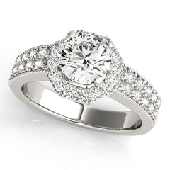 Engagement Rings Halo Round - TN50494-E