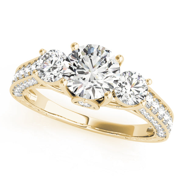 Engagement Rings 3 Stone Round - TN50509-E