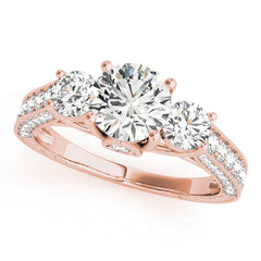 Engagement Rings 3 Stone Round - TN50509-E