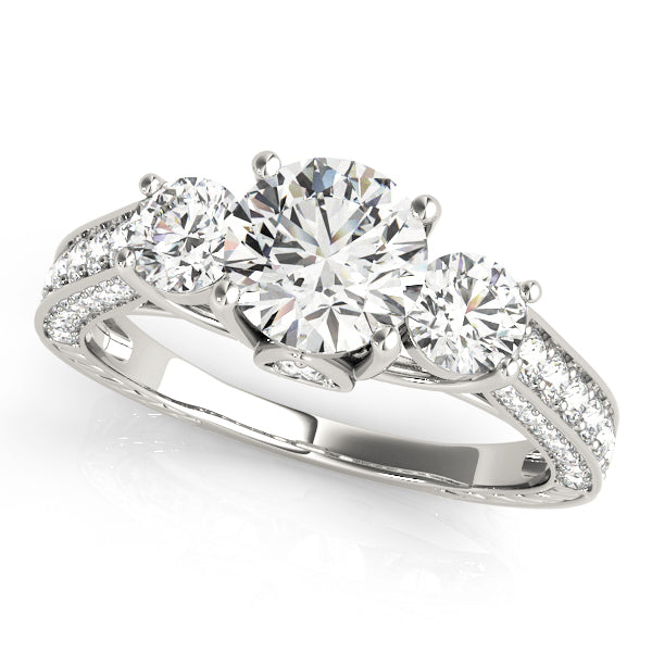 Engagement Rings 3 Stone Round - TN50509-E