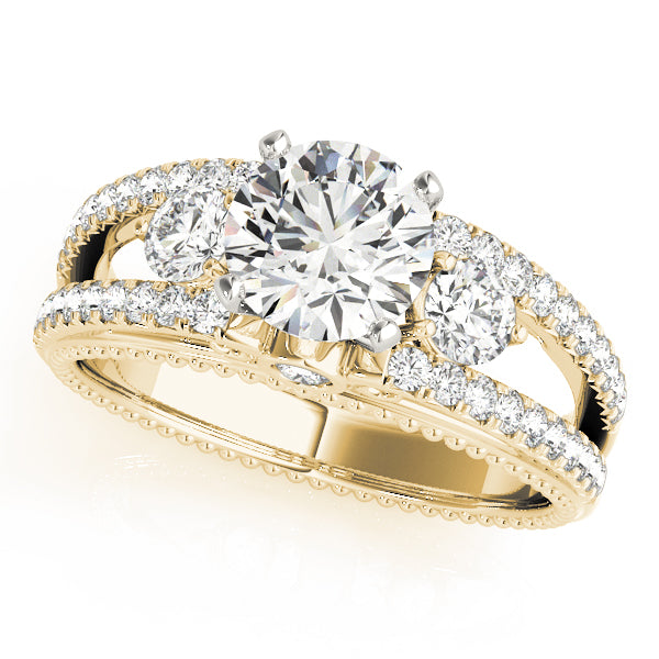 Engagement Rings 3 Stone Round - TN50514-E