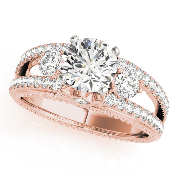 Engagement Rings 3 Stone Round - TN50514-E