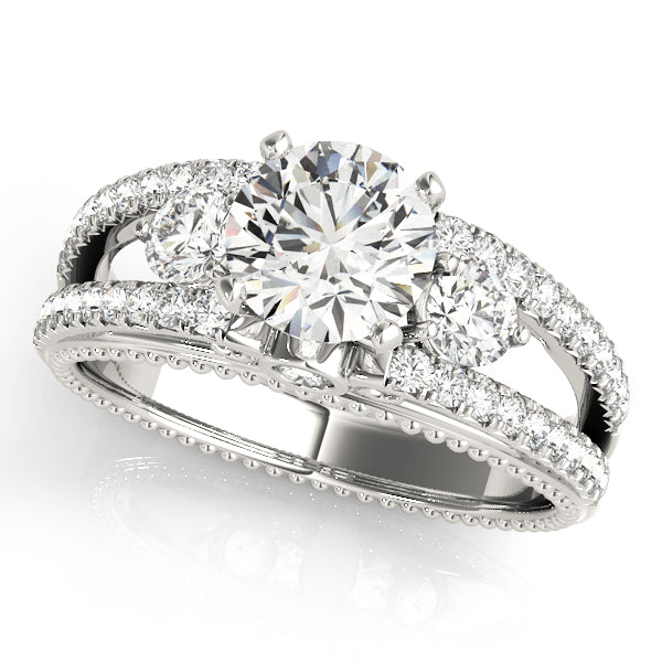 Engagement Rings 3 Stone Round - TN50514-E