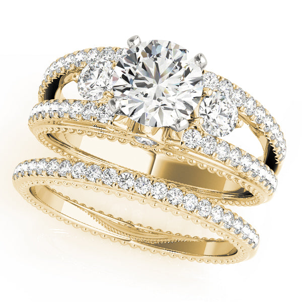 Engagement Rings 3 Stone Round - TN50514-E