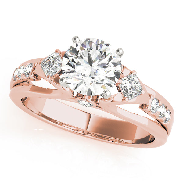 Engagement Rings 3 Stone Round - TN50528-E