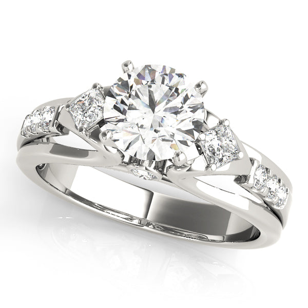 Engagement Rings 3 Stone Round - TN50528-E