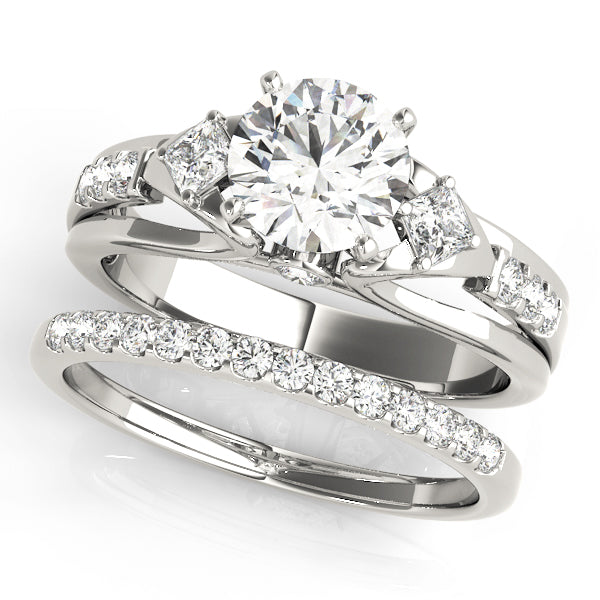 Engagement Rings 3 Stone Round - TN50528-E