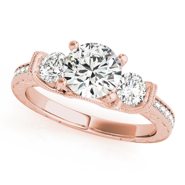 Engagement Rings 3 Stone Round - TN50529-E