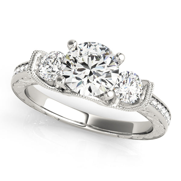 Engagement Rings 3 Stone Round - TN50529-E