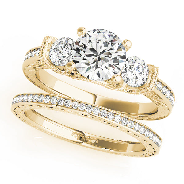 Engagement Rings 3 Stone Round - TN50529-E