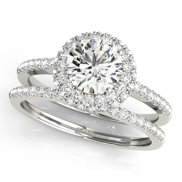 Engagement Rings Halo Round - TN50534-E