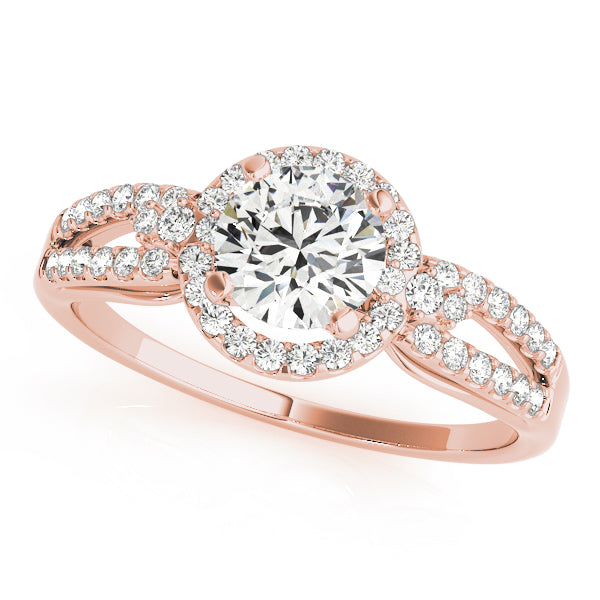 Engagement Rings Halo Round - TN50537-E