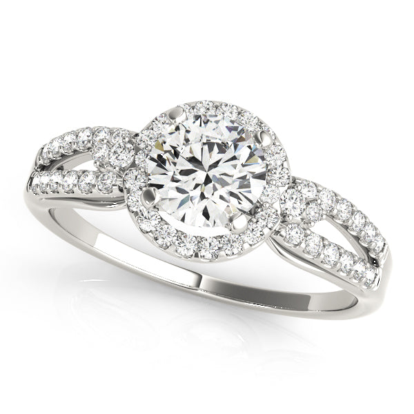Engagement Rings Halo Round - TN50537-E