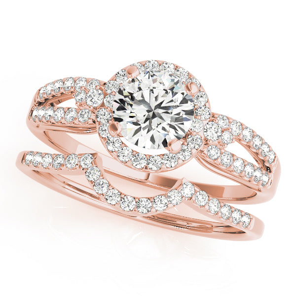 Engagement Rings Halo Round - TN50537-E