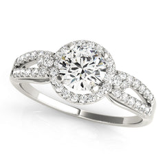 Engagement Rings Halo Round - TN50537-E