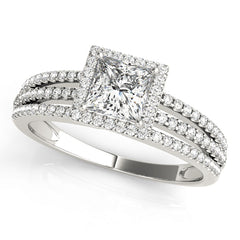 Engagement Rings Halo Square & Cushion - TN50548-E