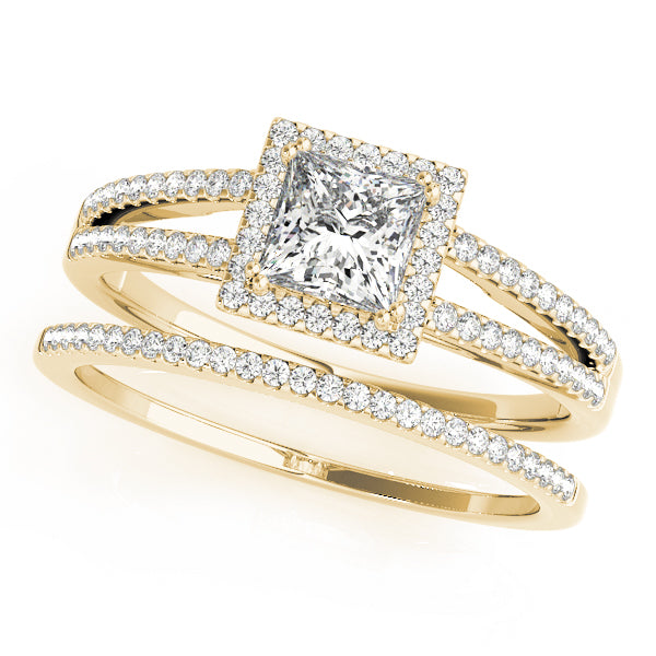 Engagement Rings Halo Square & Cushion - TN50549-E