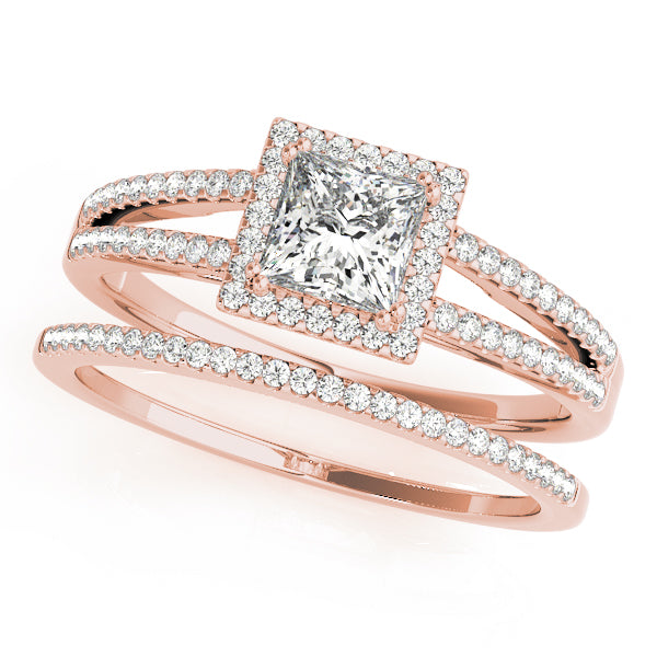 Engagement Rings Halo Square & Cushion - TN50549-E