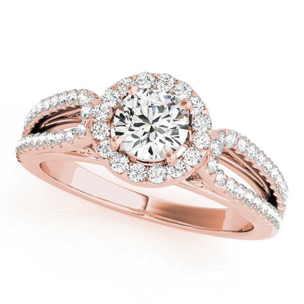 Engagement Rings Halo Round - TN50557-E