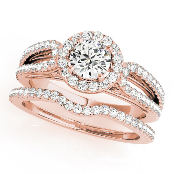 Engagement Rings Halo Round - TN50557-E