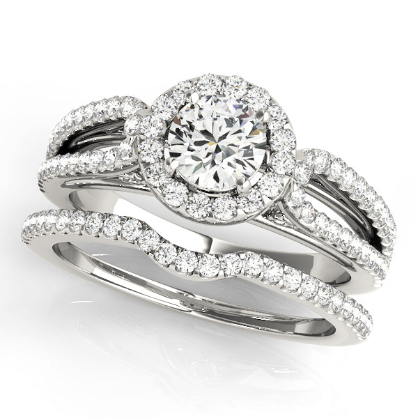 Engagement Rings Halo Round - TN50557-E